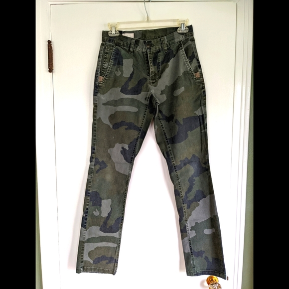 Camouflage Straight Legged Pants - Picture 1 of 7
